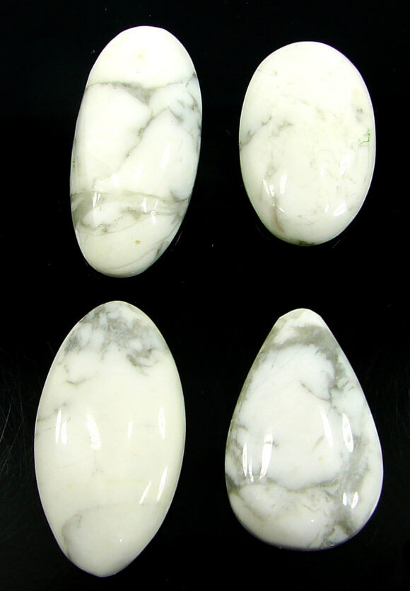 103.75 Ct Natural Howlite Loose Gemstone Cabochon Stone 4 Pcs Stone Lot - 22724