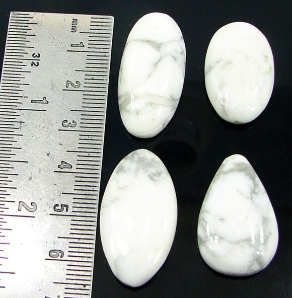 103.75 Ct Natural Howlite Loose Gemstone Cabochon Stone 4 Pcs Stone Lot - 22724 - Image 2