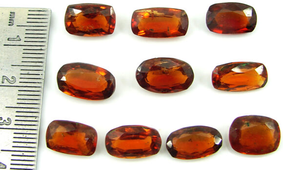 43.55 Ct Natural Hessonite Garnet Loose Gemstone Emerald Cut 10 Pcs Lot - 22744 - Image 2