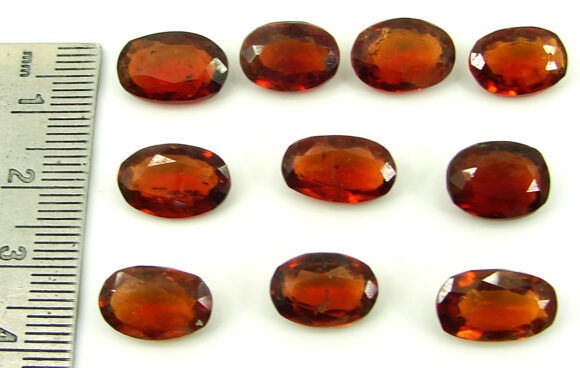 52.25 Ct Natural Hessonite Garnet Loose Gemstone Oval Cut 10 Pcs Stone Lot - 22746 - Image 2