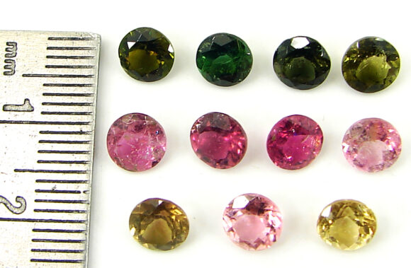 9.30 Ct Natural Multi Tourmaline Loose Gemstone 6.00-6.30 mm Round 11 Pcs Lot - 22780 - Image 2