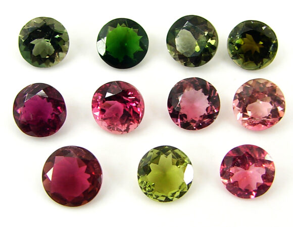 8.40 Ct Natural Multi Tourmaline Loose Gemstone 6.00-6.18 mm Round 11 Pcs Lot - 22782