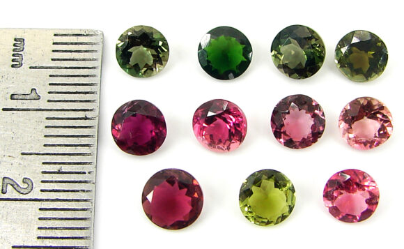 8.40 Ct Natural Multi Tourmaline Loose Gemstone 6.00-6.18 mm Round 11 Pcs Lot - 22782 - Image 2