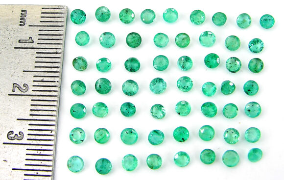 7.90 Ct Natural Green Emerald Gemstone Stone Round Cut 57 Pcs Stone Lot - 22809 - Image 2