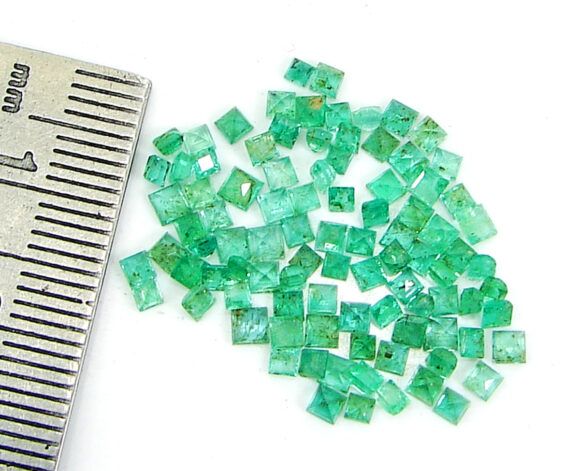 5.30 Ct Natural Green Emerald Gemstone Stone Princes Cut 94 Pcs Stone Lot - 22831 - Image 2