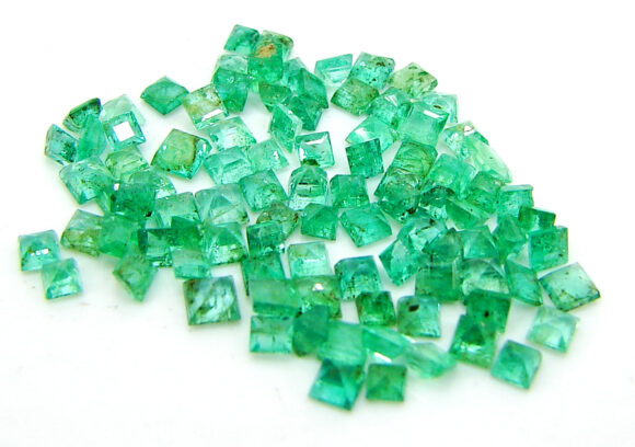 5.30 Ct Natural Green Emerald Gemstone Stone Princes Cut 94 Pcs Stone Lot - 22831