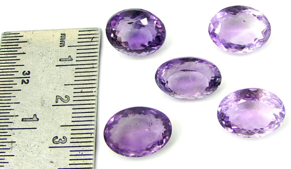 38.50 Ct Natural Purple Amethyst Gemstone Stone Oval Cut 5 Pcs Stone Lot - 22847 - Image 2
