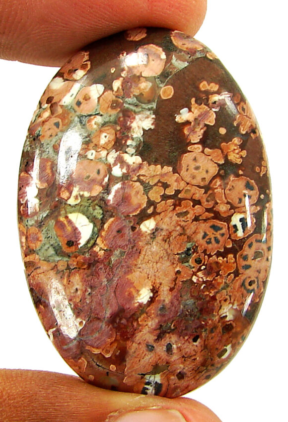 52.25 Ct Natural Leopard Skin Jasper Loose Gemstone Cabochon Wire Wrap - 22878