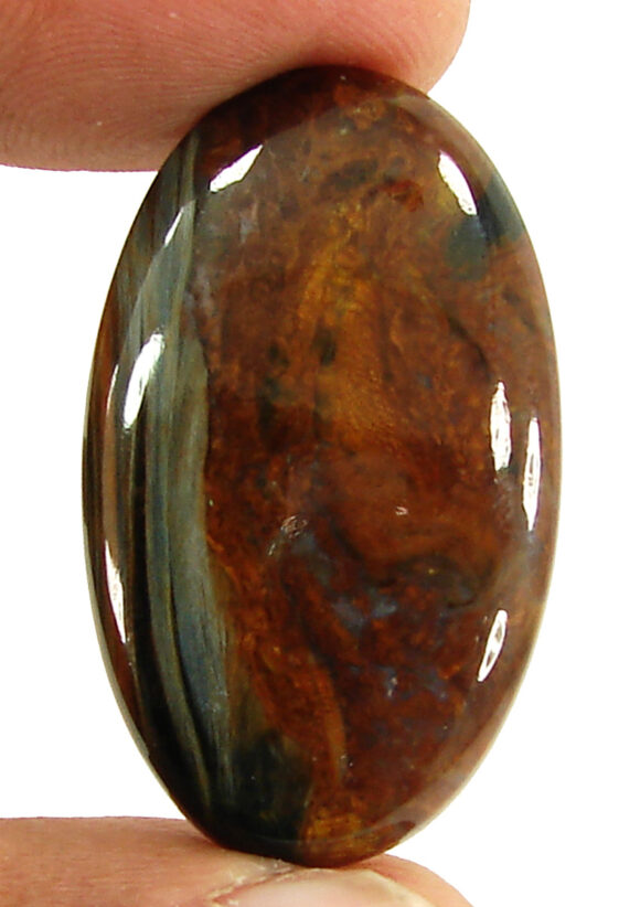 33.10 Ct Natural Golden Blue Pietersite Gemstone Cabochon Wire Wrap Stone - 19617