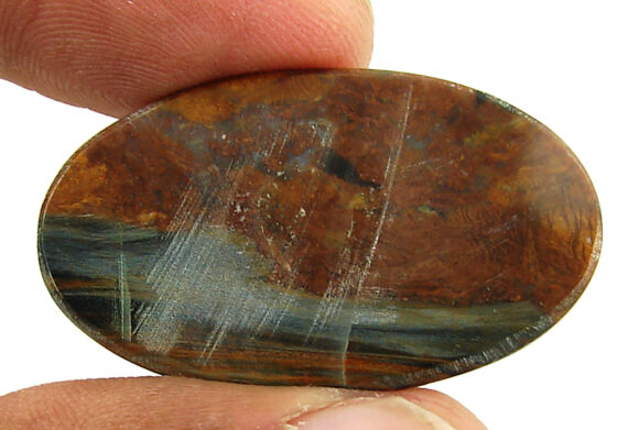 33.10 Ct Natural Golden Blue Pietersite Gemstone Cabochon Wire Wrap Stone - 19617 - Image 2