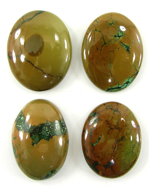 81.70 Ct Natural Tibet Turquoise Loose Gemstone Cabochon 4 Pcs Stone Lot - 20121