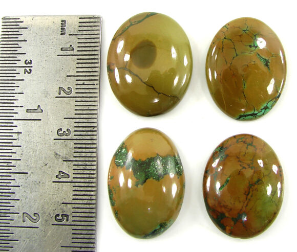 81.70 Ct Natural Tibet Turquoise Loose Gemstone Cabochon 4 Pcs Stone Lot - 20121 - Image 2