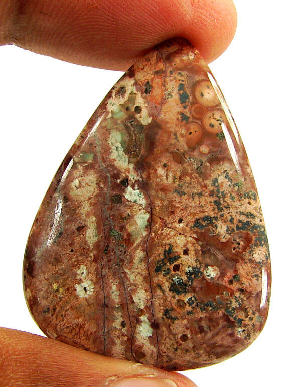 44.60 Ct Natural Leopard Skin Jasper Loose Gemstone Cabochon Wire Wrap - 22888