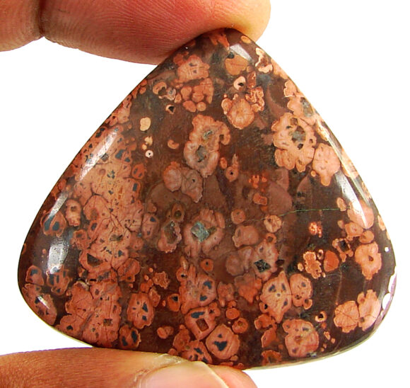 57.05 Ct Natural Leopard Skin Jasper Loose Gemstone Cabochon Wire Wrap - 22890