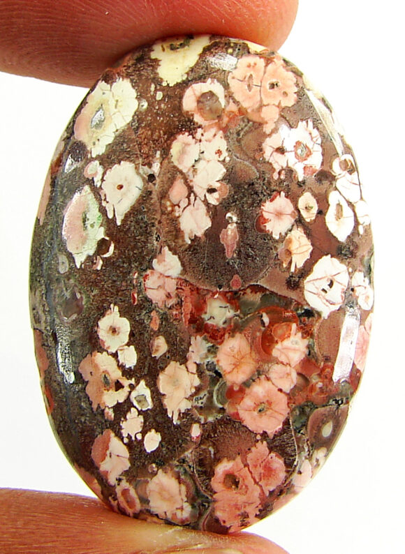 38.55 Ct Natural Leopard Skin Jasper Loose Gemstone Cabochon Wire Wrap - 22907