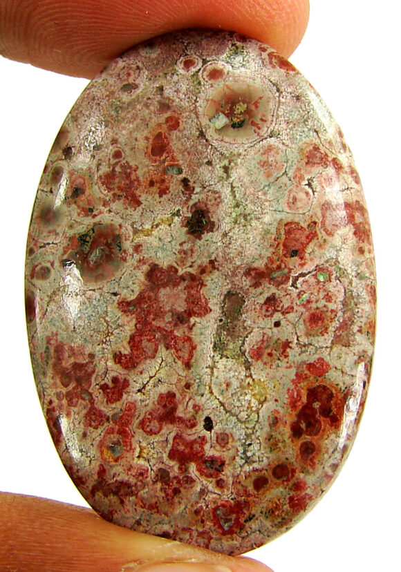 34.85 Ct Natural Leopard Skin Jasper Loose Gemstone Cabochon Wire Wrap - 22908