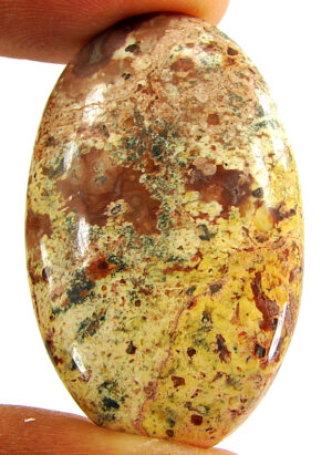 32.70 Ct Natural Leopard Skin Jasper Loose Gemstone Cabochon Wire Wrap - 22915