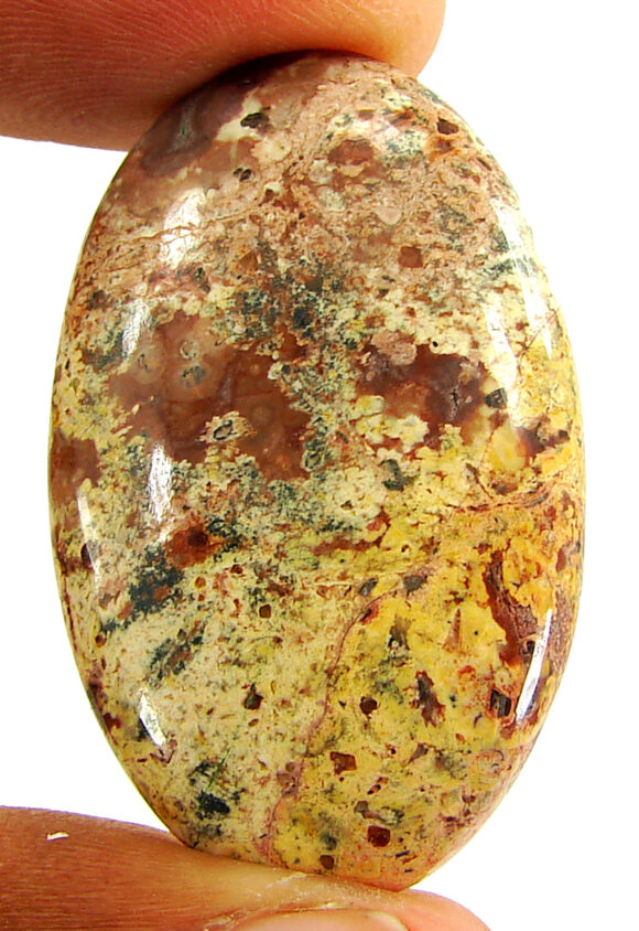 32.70 Ct Natural Leopard Skin Jasper Loose Gemstone Cabochon Wire Wrap - 22915