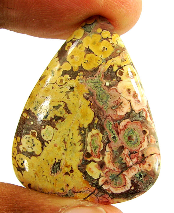 29.85 Ct Natural Leopard Skin Jasper Loose Gemstone Cabochon Wire Wrap - 22920