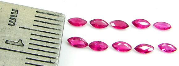 0.71 Ct Natural Untreated Ruby Loose Gemstone Marquise Cut 10 Pcs Stone Lot - 1343 - Image 2