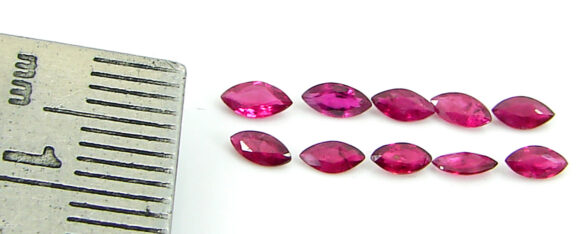0.92 Ct Natural Untreated Ruby Loose Gemstone Marquise Cut 10 Pcs Stone Lot - 1344 - Image 2
