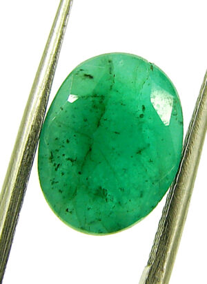 3.15 Ct Natural Green Emerald Loose Gemstone Oval Cut Top Quality Stone - 1345