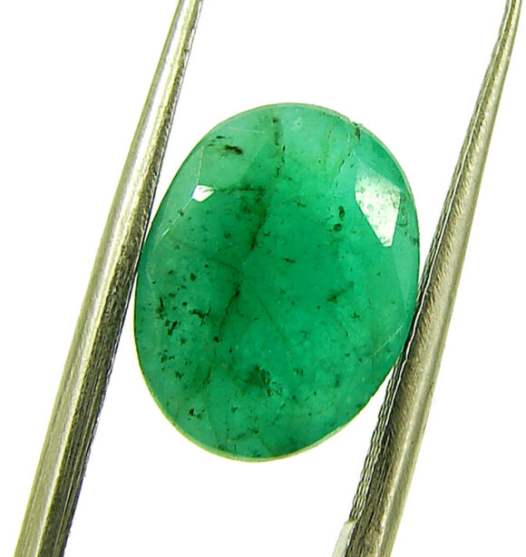 3.15 Ct Natural Green Emerald Loose Gemstone Oval Cut Top Quality Stone - 1345