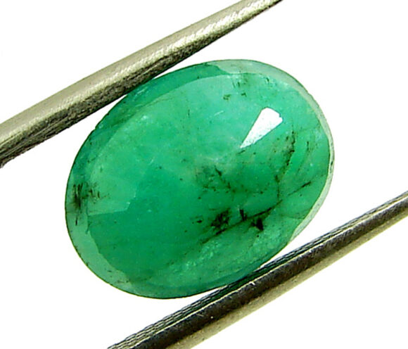 3.15 Ct Natural Green Emerald Loose Gemstone Oval Cut Top Quality Stone - 1345 - Image 2