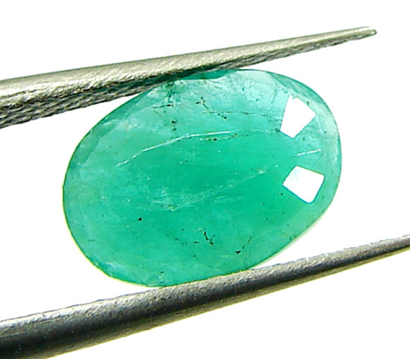 1.32 Ct Natural Green Emerald Loose Gemstone Stone Oval Cut Top Quality Stone - 1346 - Image 2