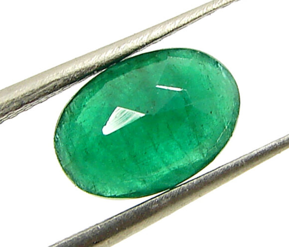 1.58 Ct Natural Green Emerald Loose Gemstone Stone Oval Cut Top Quality Stone - 1347 - Image 2